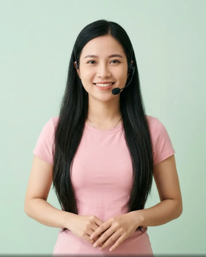 AI presenter: a Vietnamese livestream host with a headset