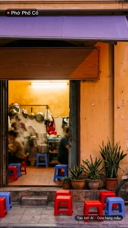 Phở Phố Cổ — Neo giá (Tiếng Việt) — Tạo bằng AI · cửa hàng minh hoạ